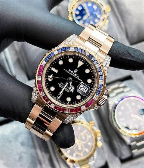 rolex pepsi gold mesh band